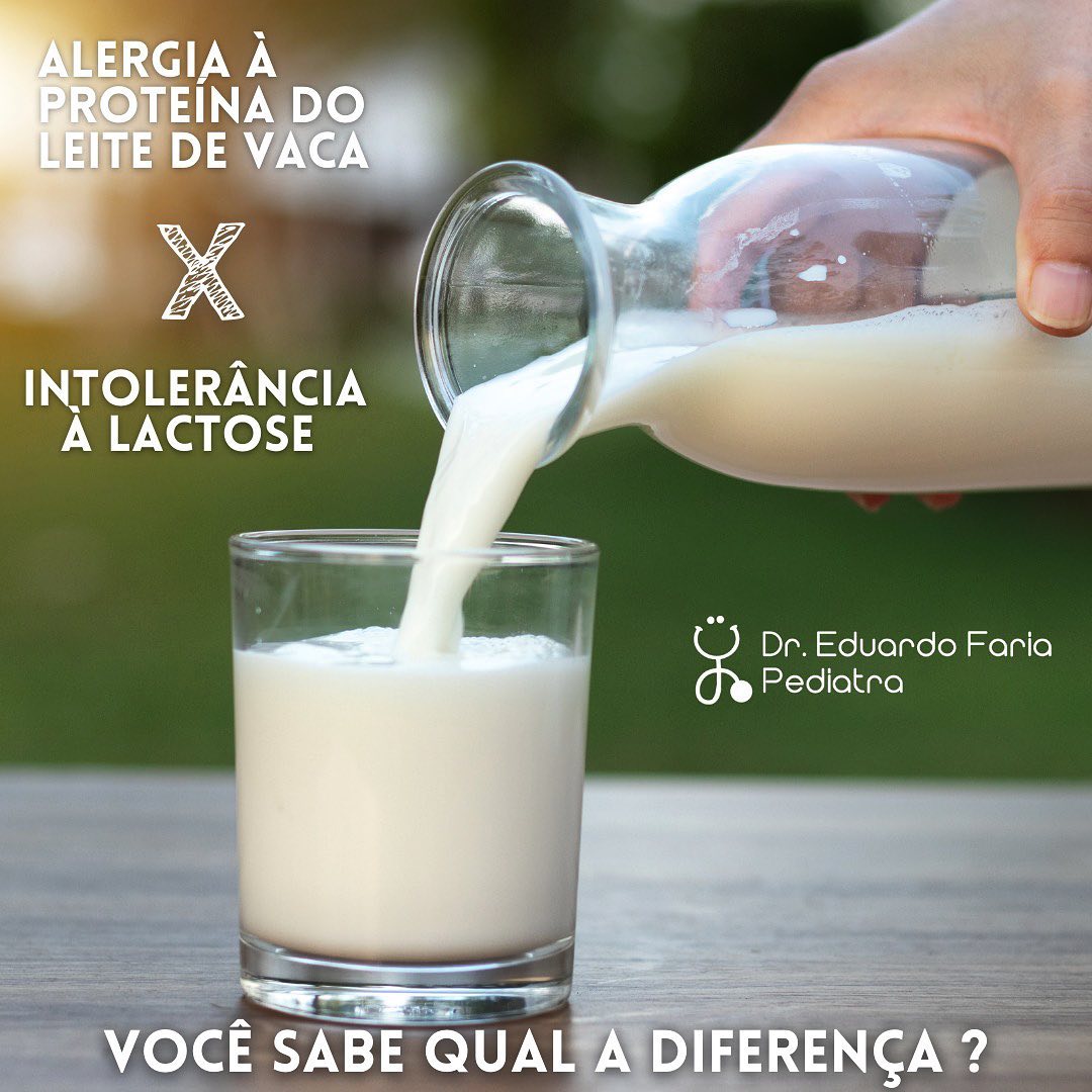 Intolerância à lactose não é alergia à proteína do leite de vaca ...